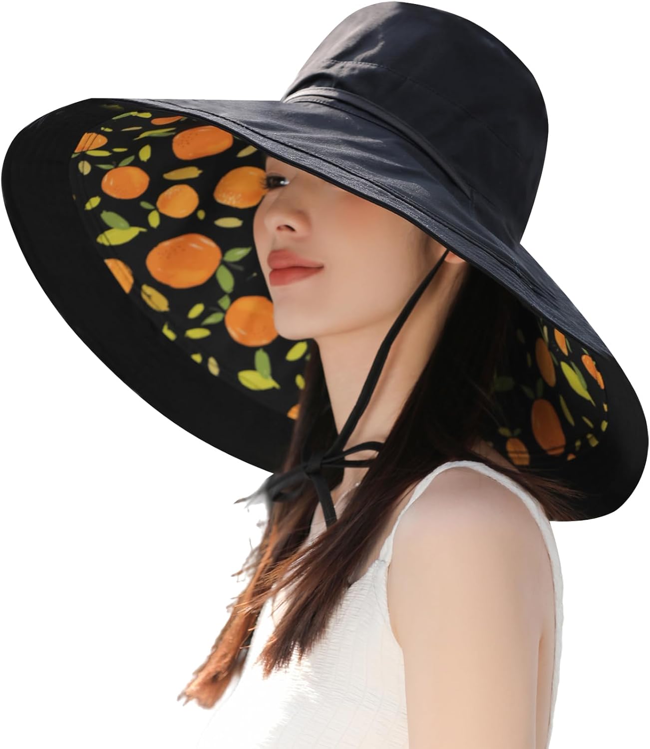 Wide Brim Women Sun Hat Summer Beach Bucket Fishing Hats Metal Wired Edge Packable UV Protection for Hiking Garden Travel - Image 2