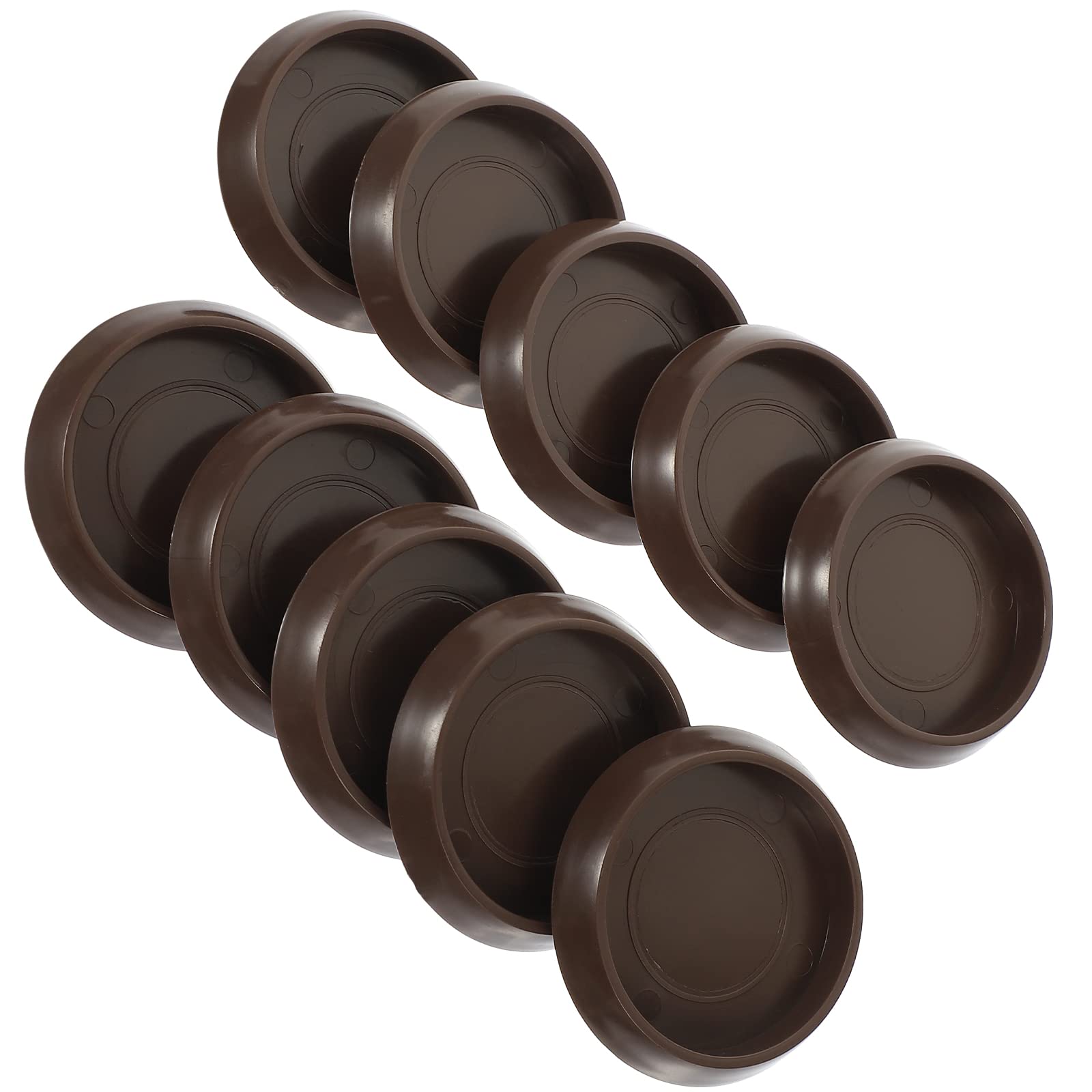 Cabilock10pcs Bed stoppers Round Furniture Castor Cups Rubber Furniture Feet Cups Furniture Coasters Non Slip Leg Floor Protectors for Sofa Bed Non Slip Furniture Cups Wheel Furniture Coasters