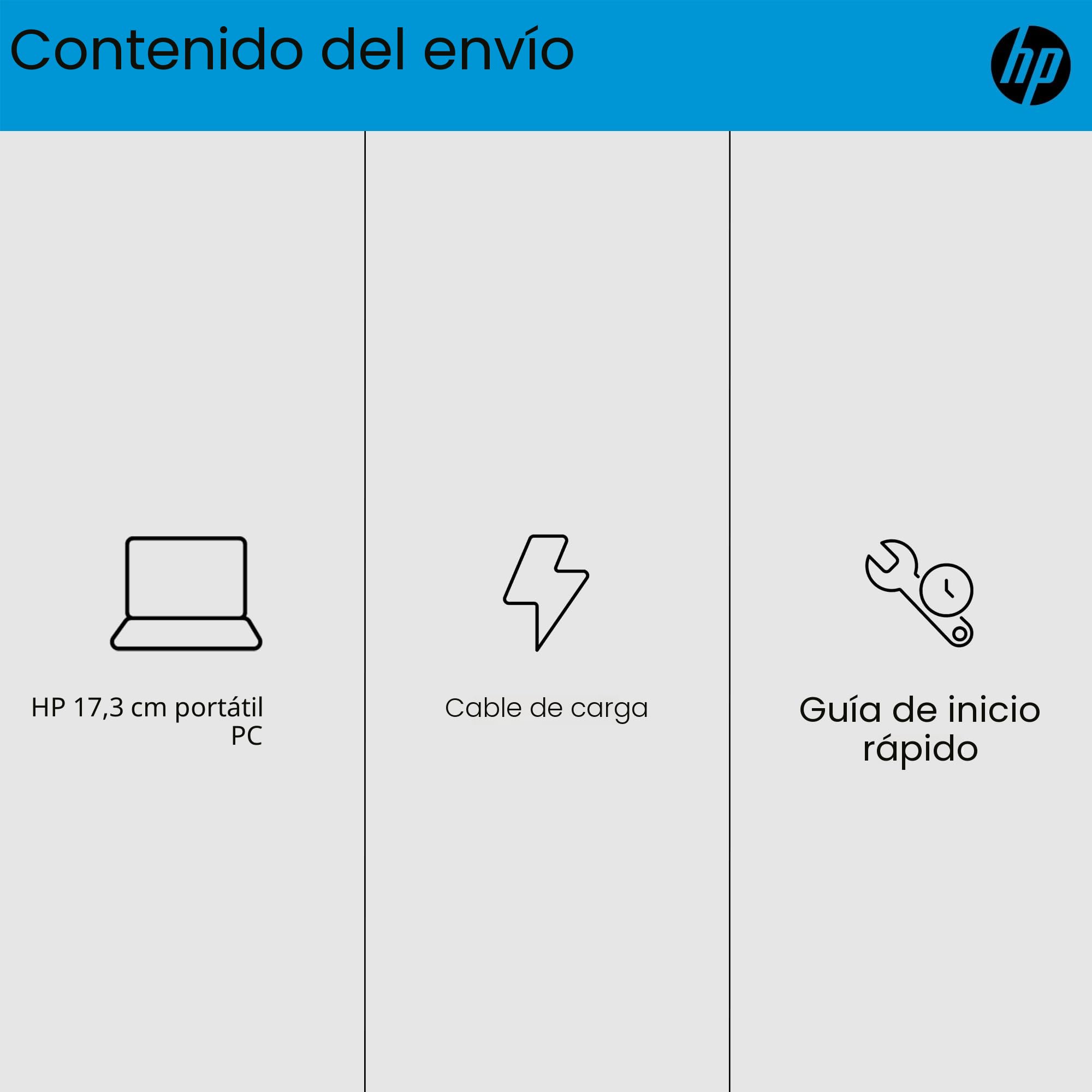 Portátil HP con pantalla FHD de 17,3 pulgadas, AMD Ryzen 7 5700U