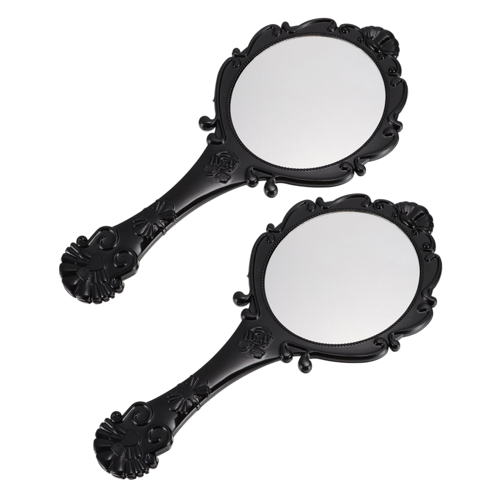 BIUDECO Hand Mirror for Women Portable Makeup Vanity Mirror Lights Retro Design Perfect for Vanity Decor Travel