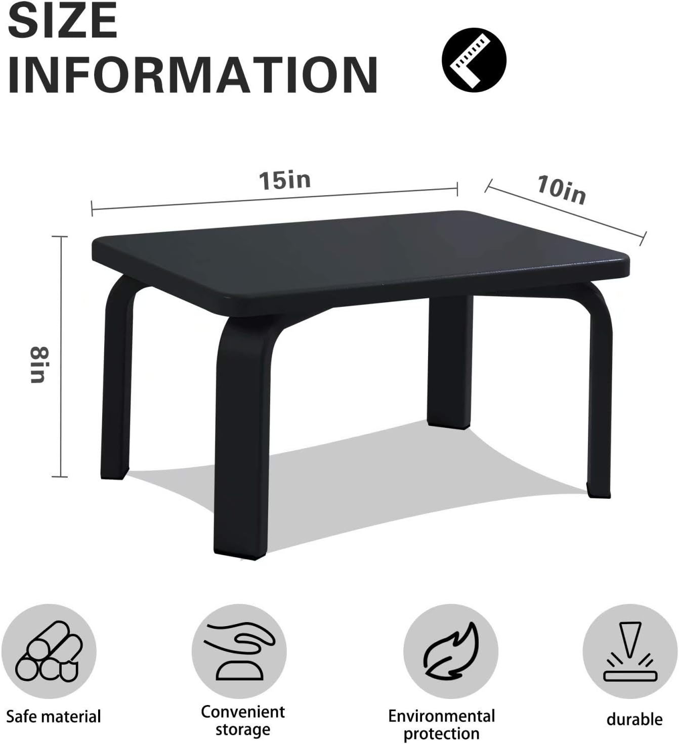HOUCHICS Step Stool for Kids, Wooden Step Stool for Toddler Potty Training ,Wood Stool for Nursery Kitchen Toilet, Sturdy 210 lbs Capability, with Safety Non-Slip Mats,Children&Adults (Black) : Baby