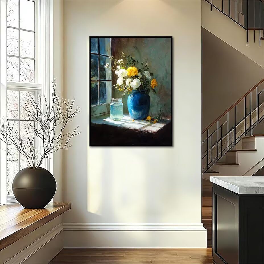 Manualidades adultos pintura por numeros flor de lienzo grande 90x120cm 4