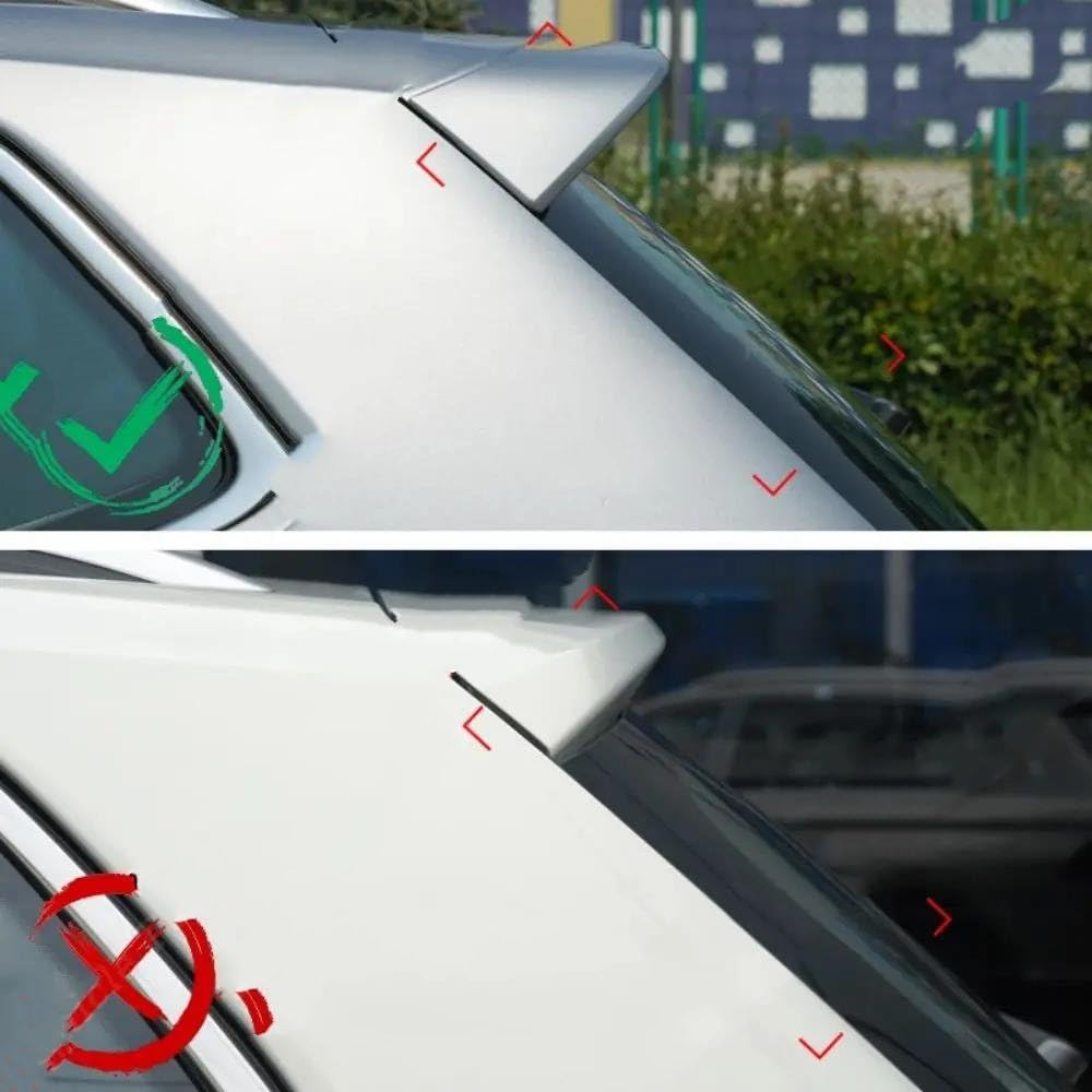 Laterale Lunotto Posteriore Ala Trim Per VW Per Tiguan Per MK2 Per TSI Per TDI R Per Line 2017-2023 Tuning ABS Lunotto Posteriore Spoiler Splitter(Gloss Black)