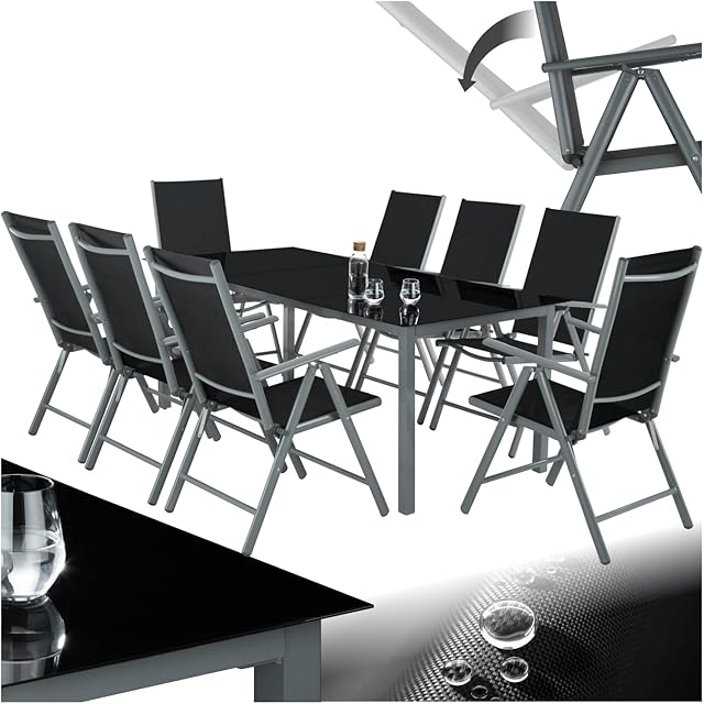 TecTake TecTake Aluminium Sitzgarnitur Sitzgruppe Gartenmöbel — Möbel-Sets