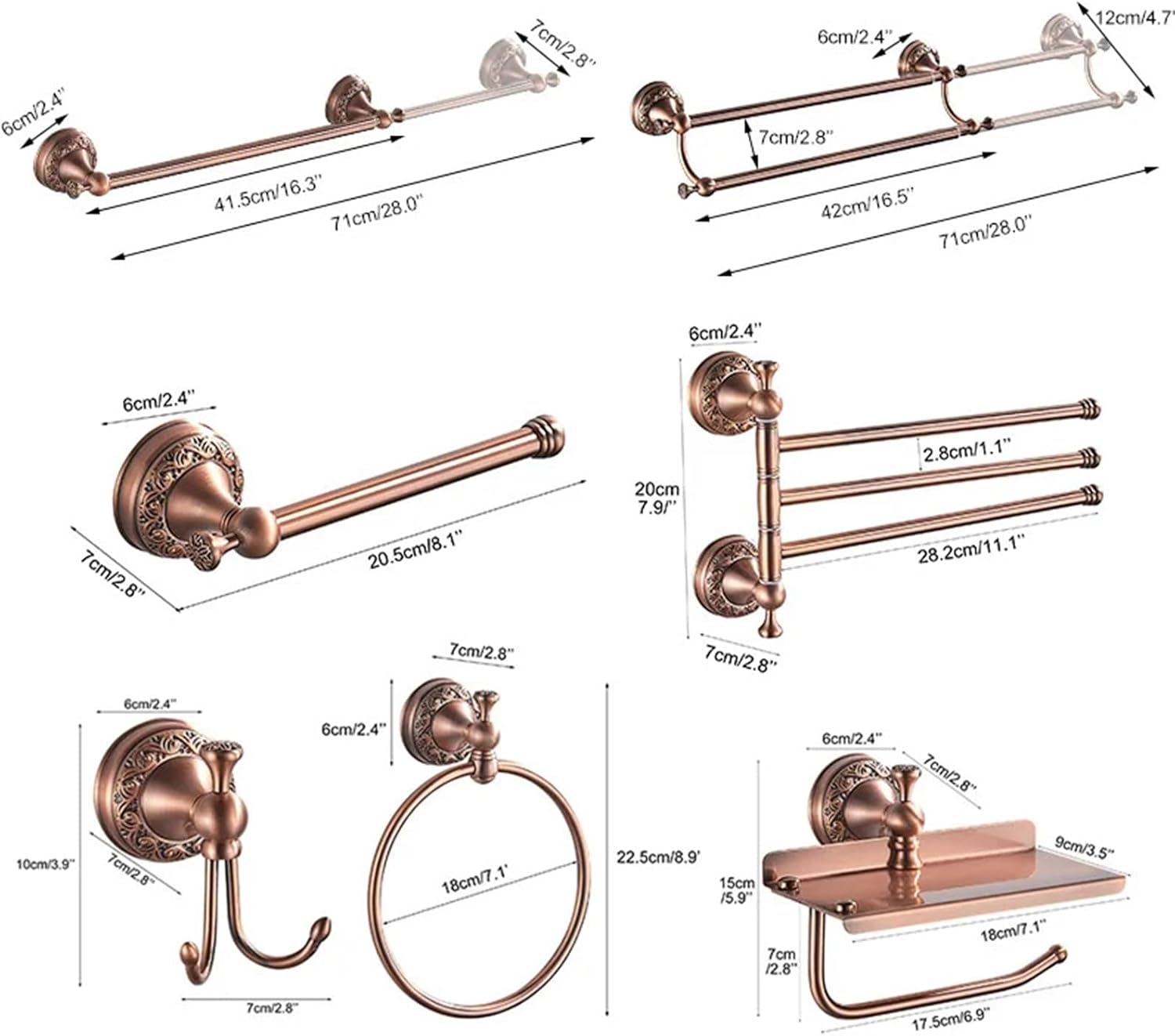 Bathroom Accessories Sets Towel Shelf Holder Toilet Paper Hook Products EL4300(Towel Ring)