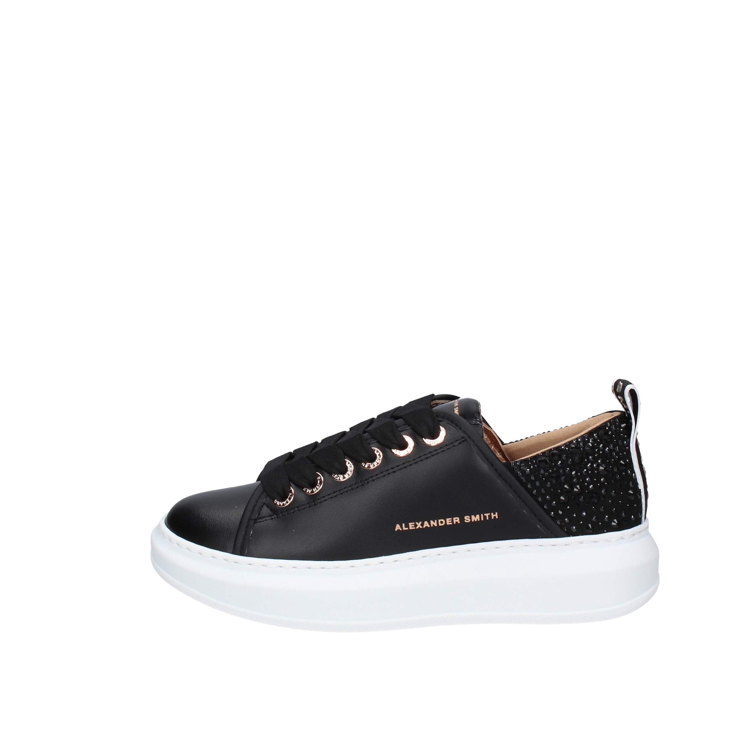 ALEXANDER SMITH Sneaker Donna Wembley E1D In Pelle Bianca - Colore Bianco/Nero, Taglia 41