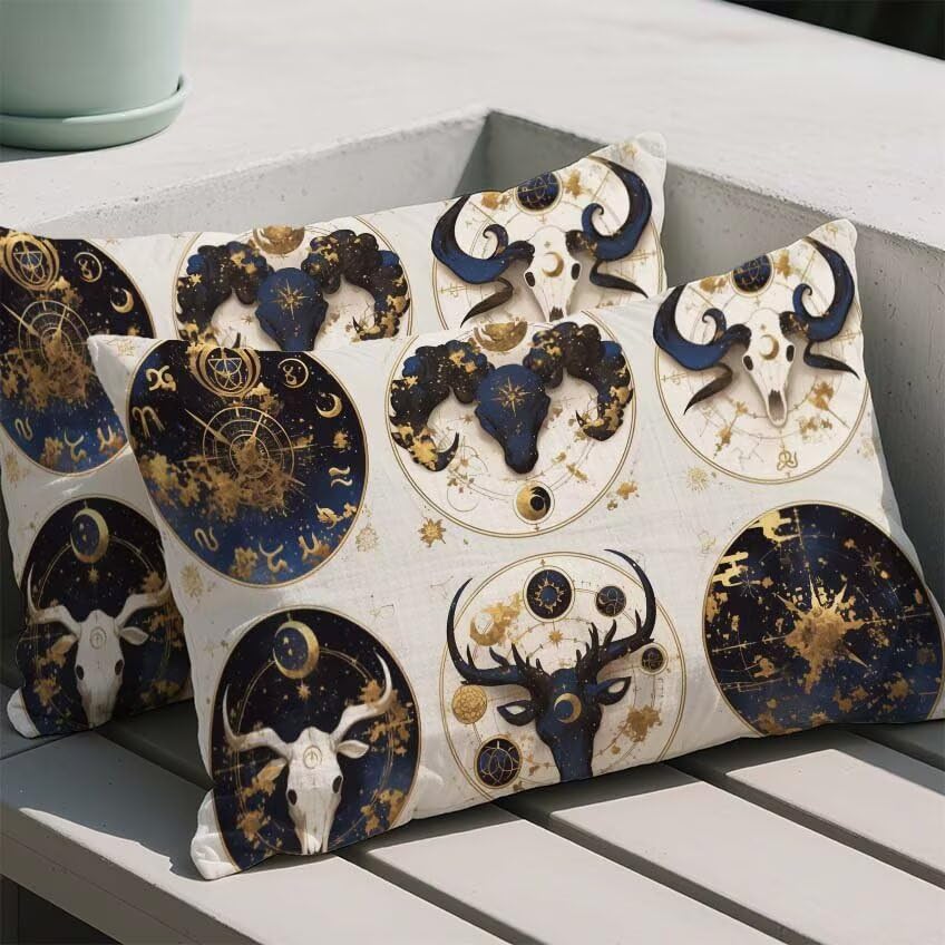 Housse de coussin constellation lin 70x90cm M-750