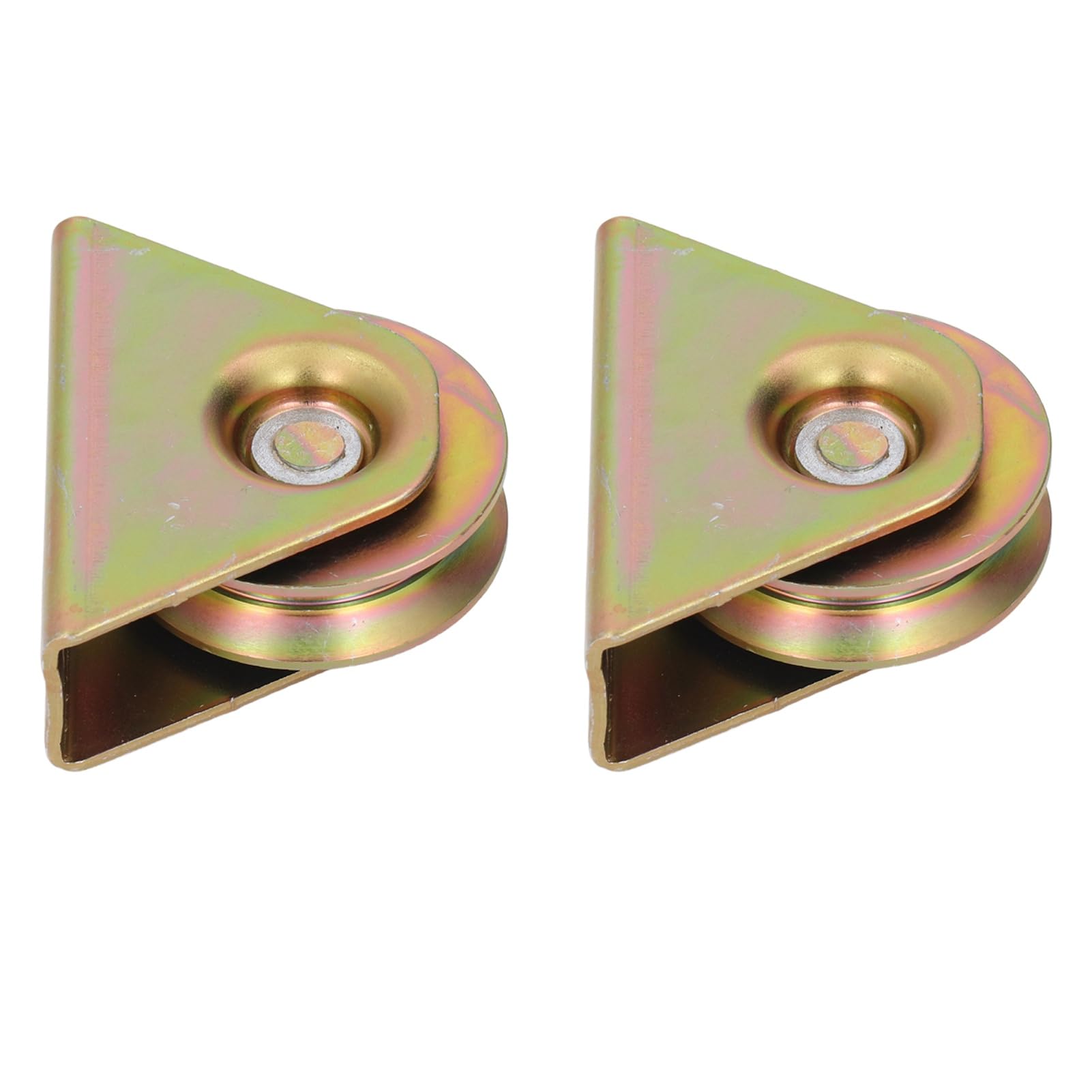 2 pièces roues de poulie à rainure en V rouleaux en acier allié robustes fixés au mur pour chariots industriels portes électriques poulie à corde galvanisée de 48 mm capaci