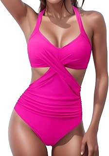 Hermosos trajes de baño damas traje alto de una pieza mujeres baño monokini cintura envoltura deslizante traje de baño trajes de baño traje de baño damas abdomen con