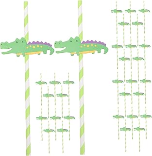 ULTECHNOVO 300 piezas Pajitas de Papel Biodegradables con Diseños de Animales Coloridos para Fiestas Infantiles y Bebidas Refrescantes para Cumpleaños y Showers
