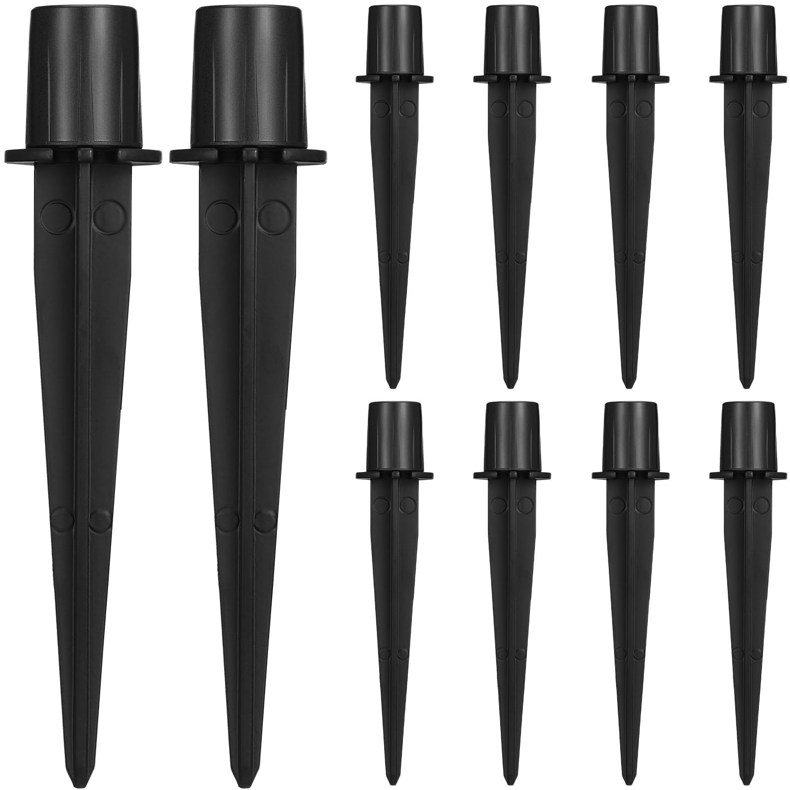 SUPVOX 10 Pcs Metal Ground Stakes for Solar Light Replacement, 0.8x5.5 Inch Pathway Light Spikes for Garden, Yard, and Outdoor Decorations
