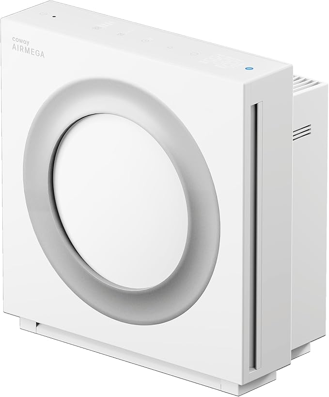 Coway Airmega AP-1512HH(W) True HEPA Purifier with Air Quality Monitoring, Auto, Timer, Filter Indicator, and Eco Mode, 16.8 x 18.3 x 9.7, White