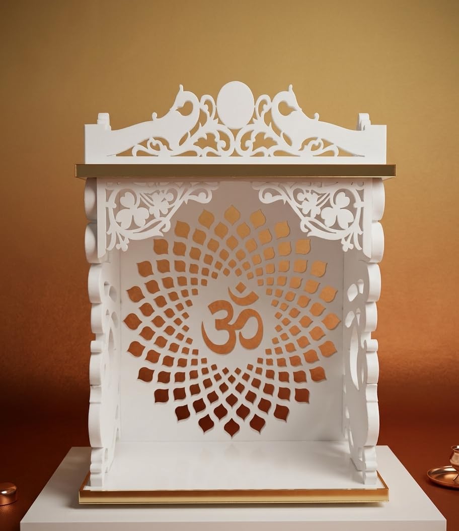 BN HOME DECOR Unique Stylish Agrelic Temple for Car Dashboard,God Singhasan,God Stand with Fragrance,Acrylic Mandir Devghar Stand Temple for Office, Car Decoration Accessories-image-15