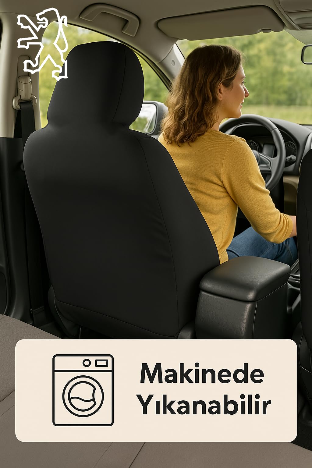 Terletmeyen kumas ve birebir uyum sunan Peugeot 206 ile uyumlu oto koltuk kilifi simdi burada Siyah