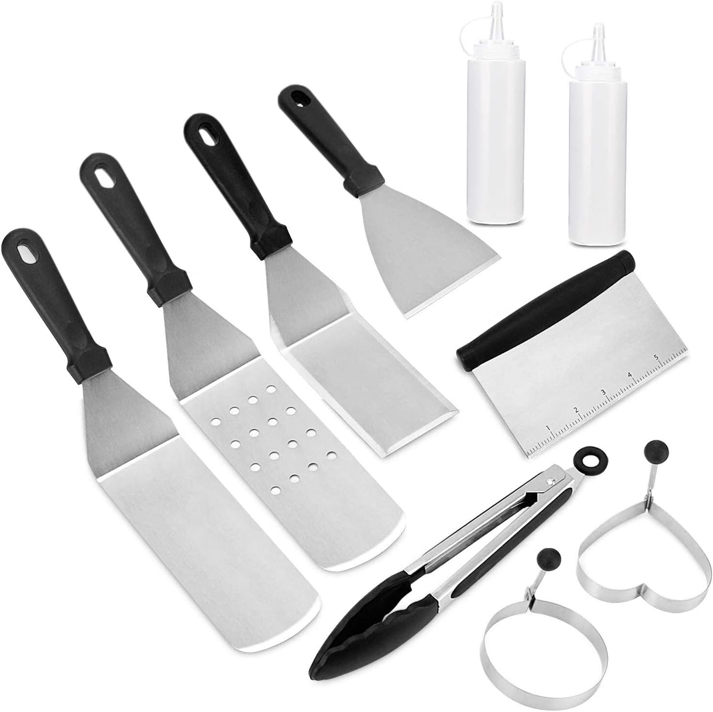 BOLAXHCA Grill Plate Accessory Kit, Stainless Steel Grill Spatula Set