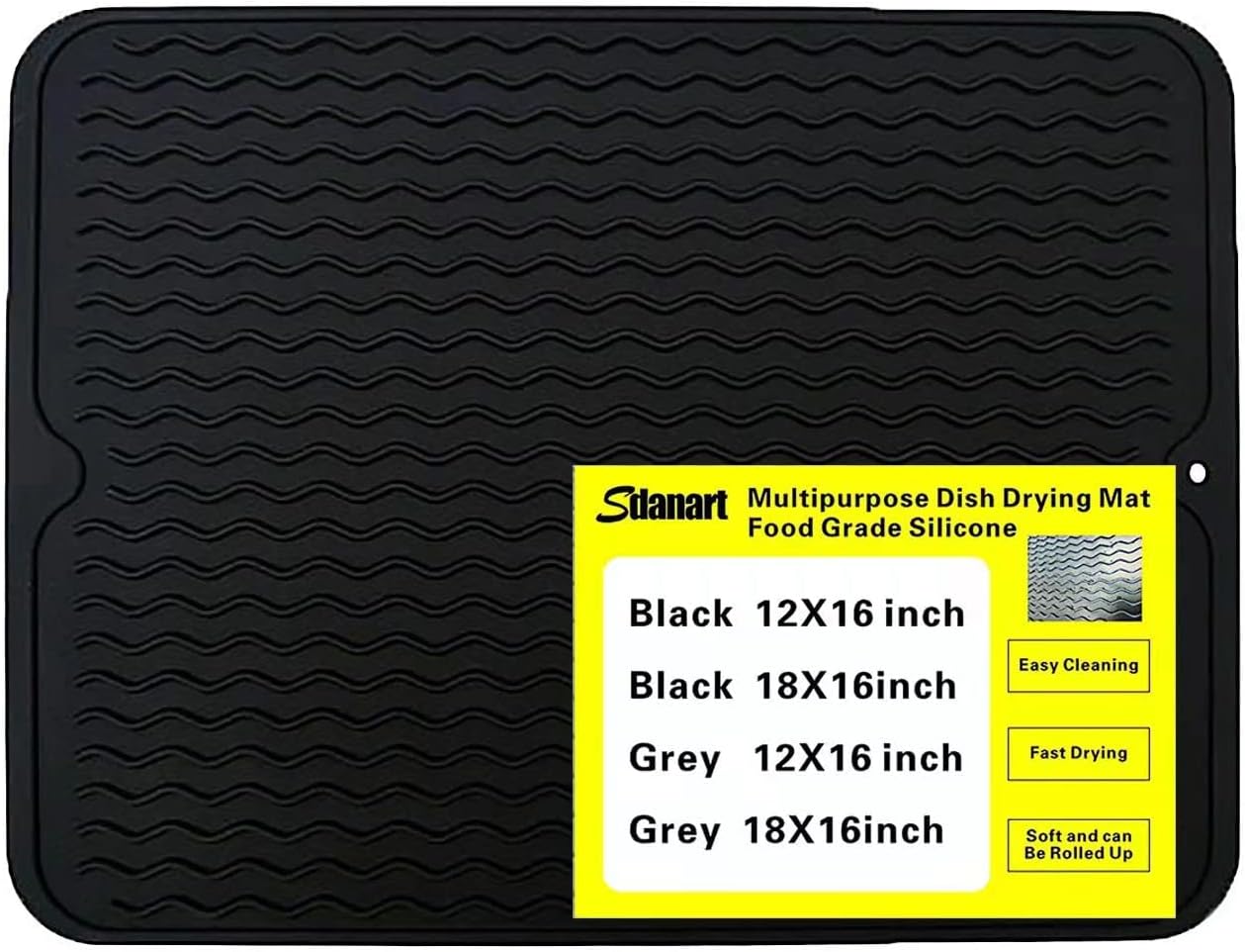 Sdanart Silicone Dish Drying Mat Drying Mat for Kitchen