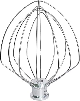 Replacement Bowl-Lift 6-Wire Whip, Compatible with KitchenAid 6QT Bowl-Lift Stand MixersKV25GOX,KD2661X,KP26M1X,KT2651X KN256WW