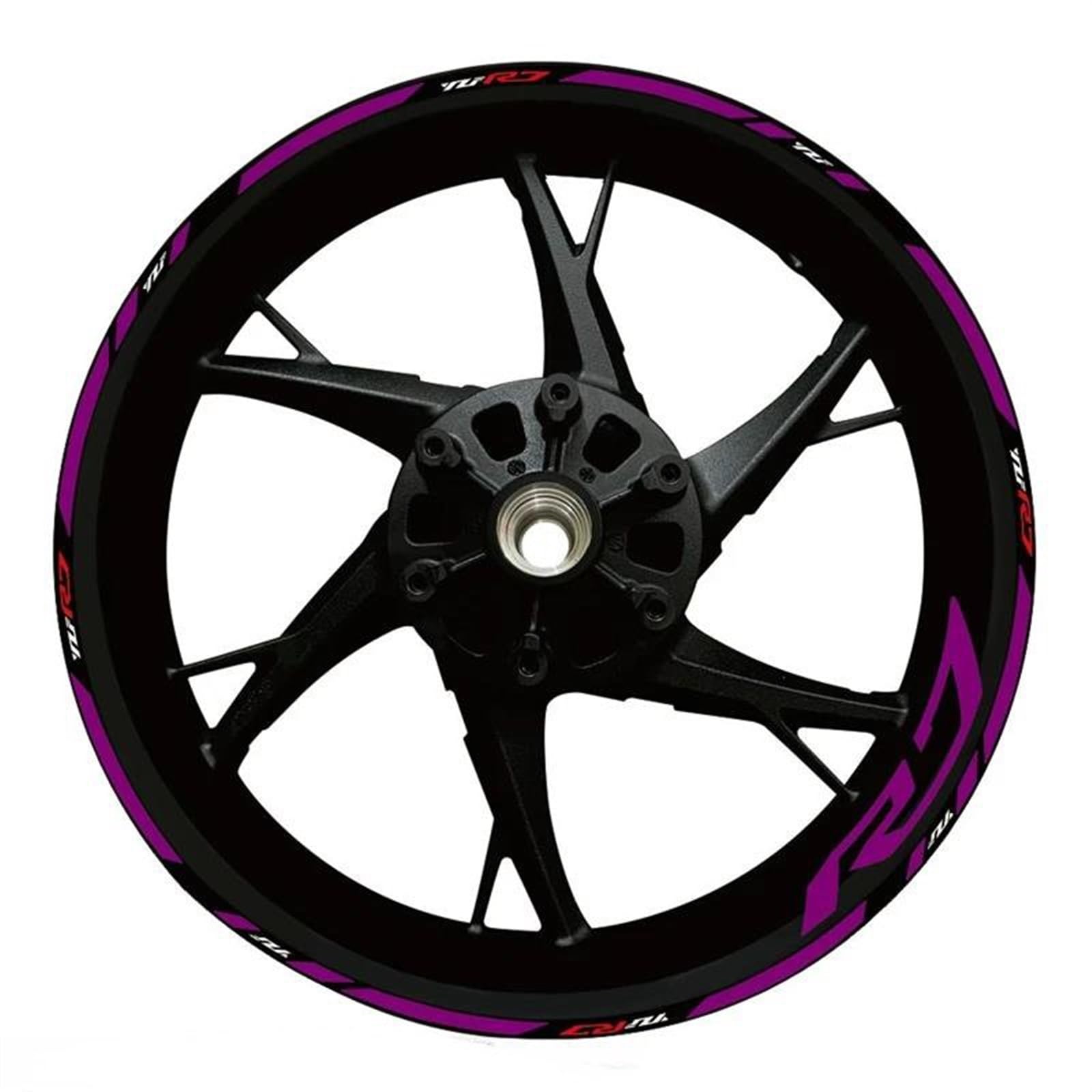 Stickers Motorcycle Wheel Stickers Night Reflective Decorative Rim for Yamaha YZFR7 YZF R7(Style 2)