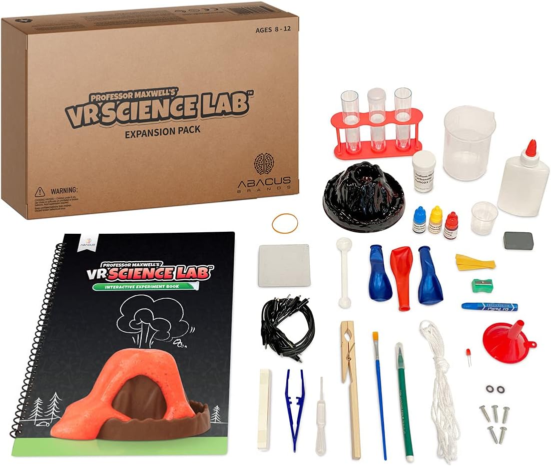 Professor Maxwell'sVR Science Lab - Virtual Reality Kids Science Kit, Book and Interactive Learning Activity Set (Materials & Book Only - Goggles Sold Separately)