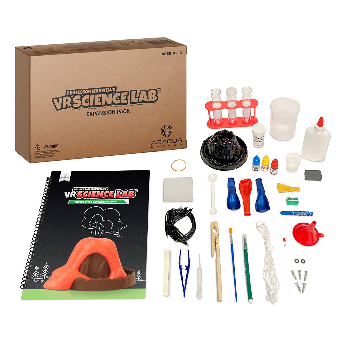 Professor Maxwell'sVR Science Lab - Virtual Reality Kids Science Kit, Book and Interactive Learning Activity Set (Materials & Book Only - Goggles Sold Separately)