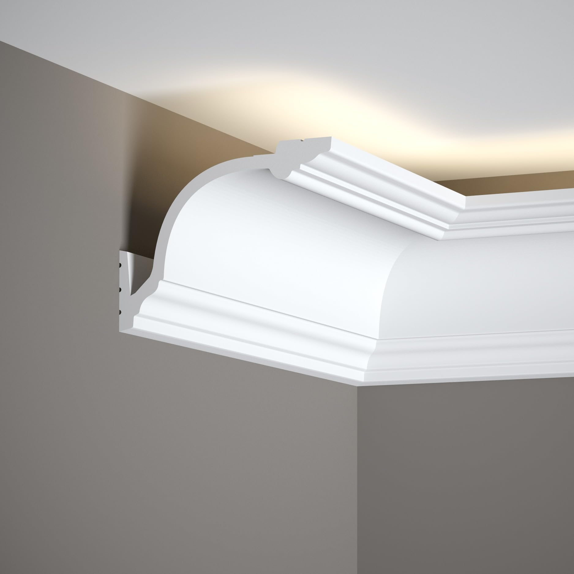 Art3d Paquete De 10 Molduras De Techo Blanco De 47 Pies, Molduras  Decorativas De Techo De Poliestireno De Alto Impacto, Instaladas Con  Pegamento, image size:1875x1875