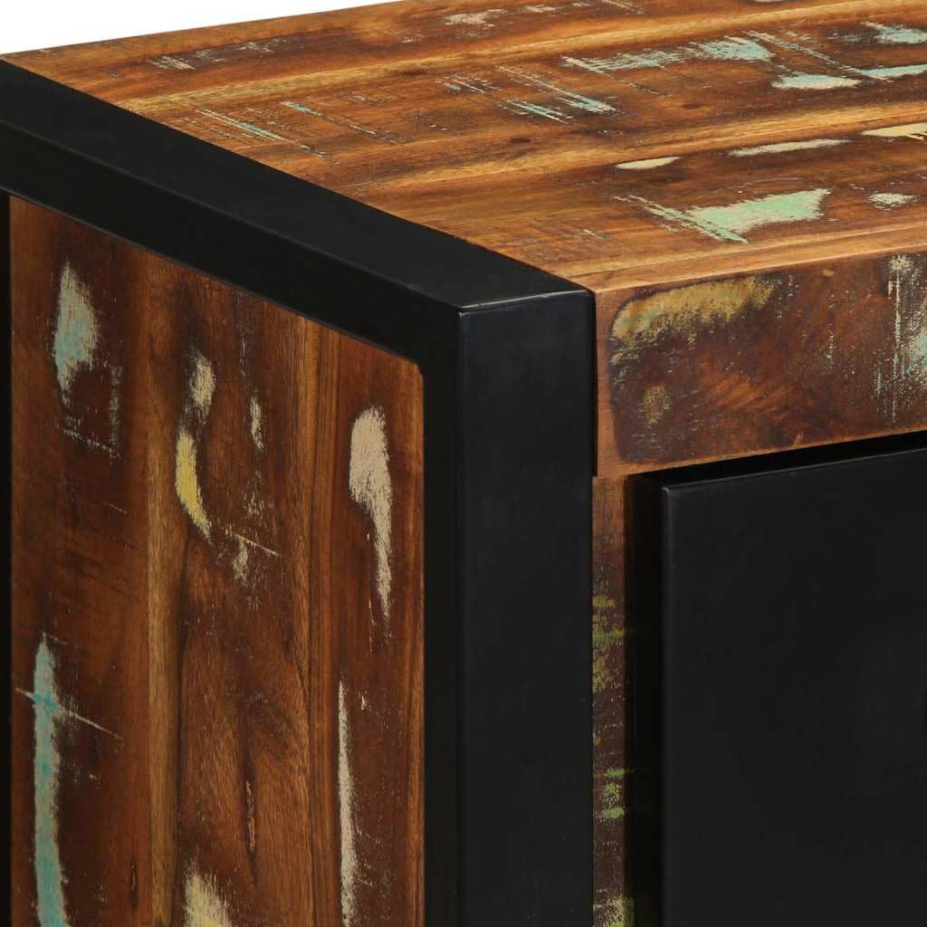 Wandmontierter Nachttisch aus recyceltem Massivholz mit robuster Platte und reichlich Stauraum für Schlafzimmer