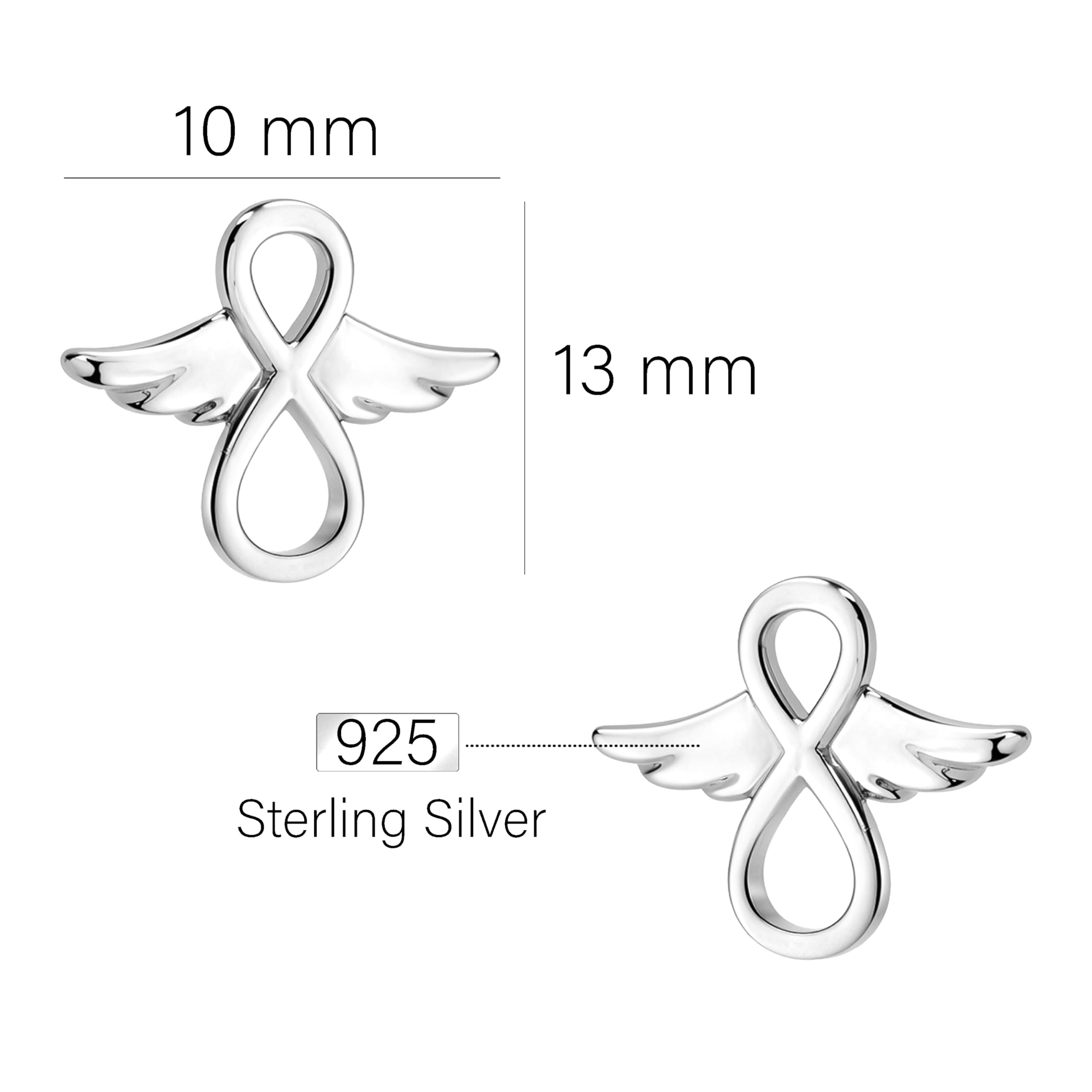 SOFIA MILANI - Pendientes para Mujeres en Plata de Ley 925 - Pendiente de Botón de Ángel