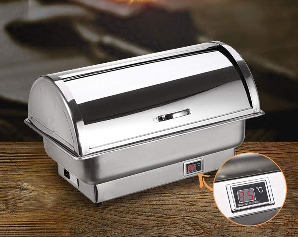 Chafing Dish Aus Edelstahl – 2 Fächer, 6 Liter, Rechteckig, Modern, Für Buffet, Party, Hochzeit, Warmhalten Oder Kühlen