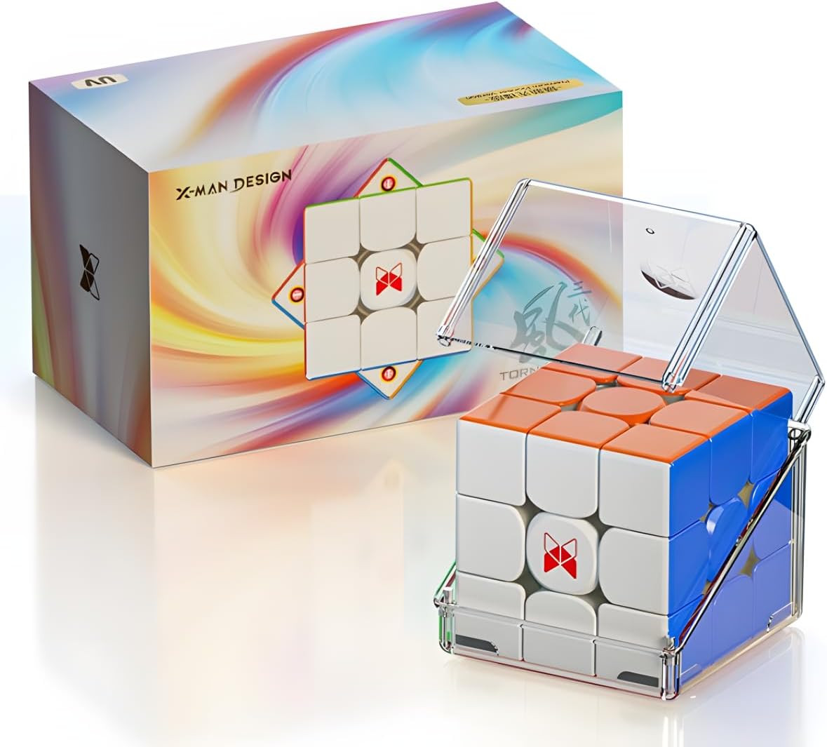 Bukefuno QY Tornado V3 M 3x3 New Pioneer UV Speed Magic Cube QY Toys Tornado V3M MagLev 3x3x3 Puzzle 2026 New Cubes Stickerless(New Pioneer UV MagLev Version)