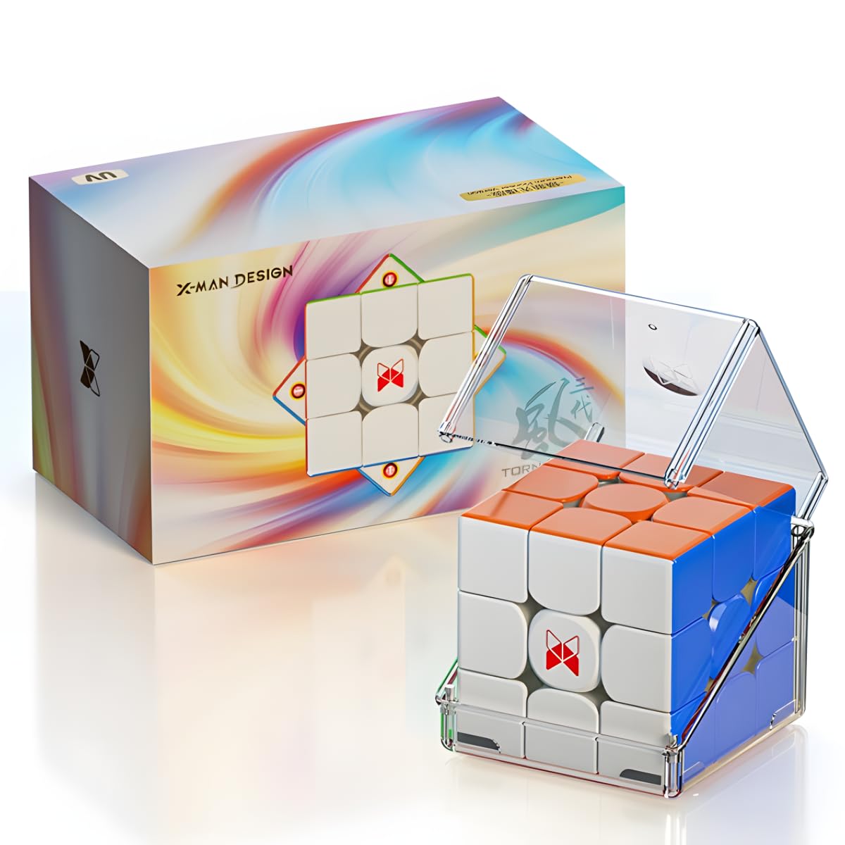 Bukefuno QY Tornado V3 M 3x3 New Pioneer UV Speed Magic Cube QY Toys Tornado V3M MagLev 3x3x3 Puzzle 2026 New Cubes Stickerless(New Pioneer UV MagLev Version)