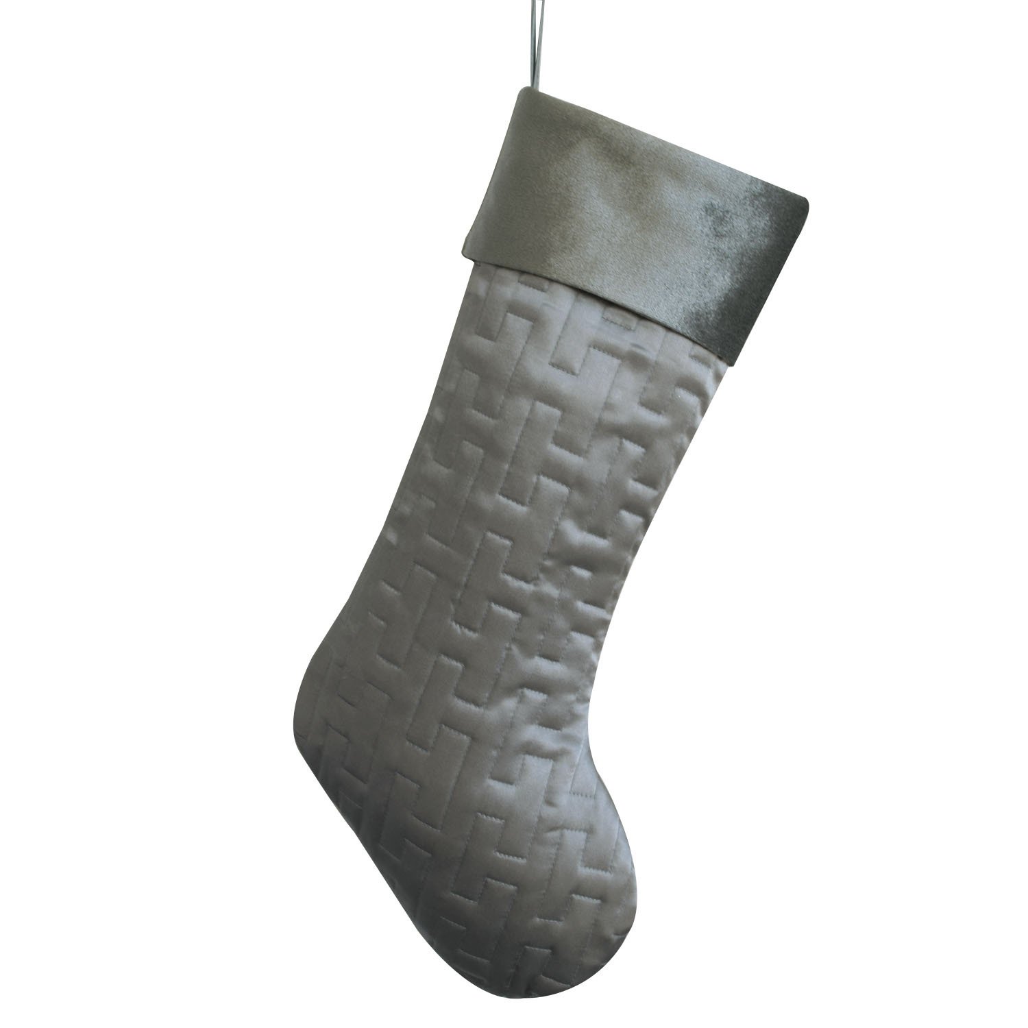 5 stücke Weihnachtssocken Silber Gesteppte Dekoration Socken Strumpf Geschenk Tasche Weihnachtszubehör