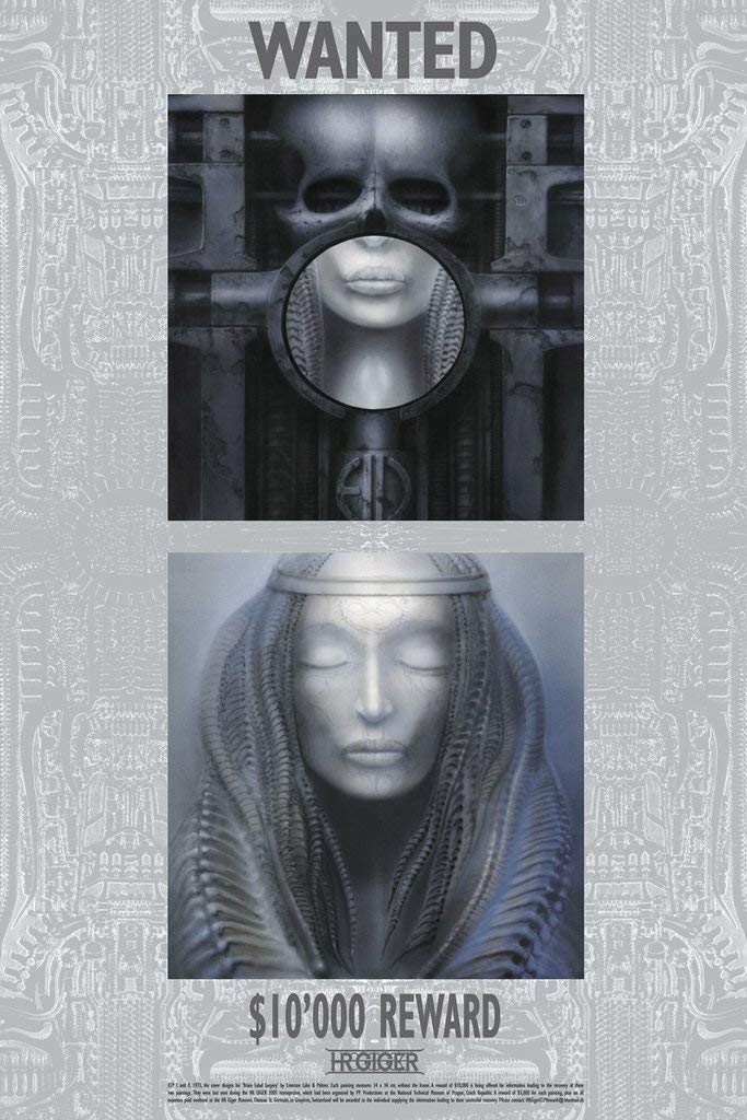 Poster H R Giger ELP Wanted Art personnalisez votre studio de musique avec cette affiche