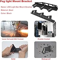 Vista 2 de Soportes de montaje de ubicación de luces antiniebla para parachoques delantero oculto triple compatible con Ford Raptor 2017-2020