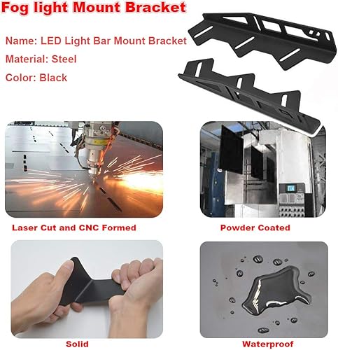 Miniatura 2 de Soportes de montaje de ubicación de luces antiniebla para parachoques delantero oculto triple compatible con Ford Raptor 2017-2020