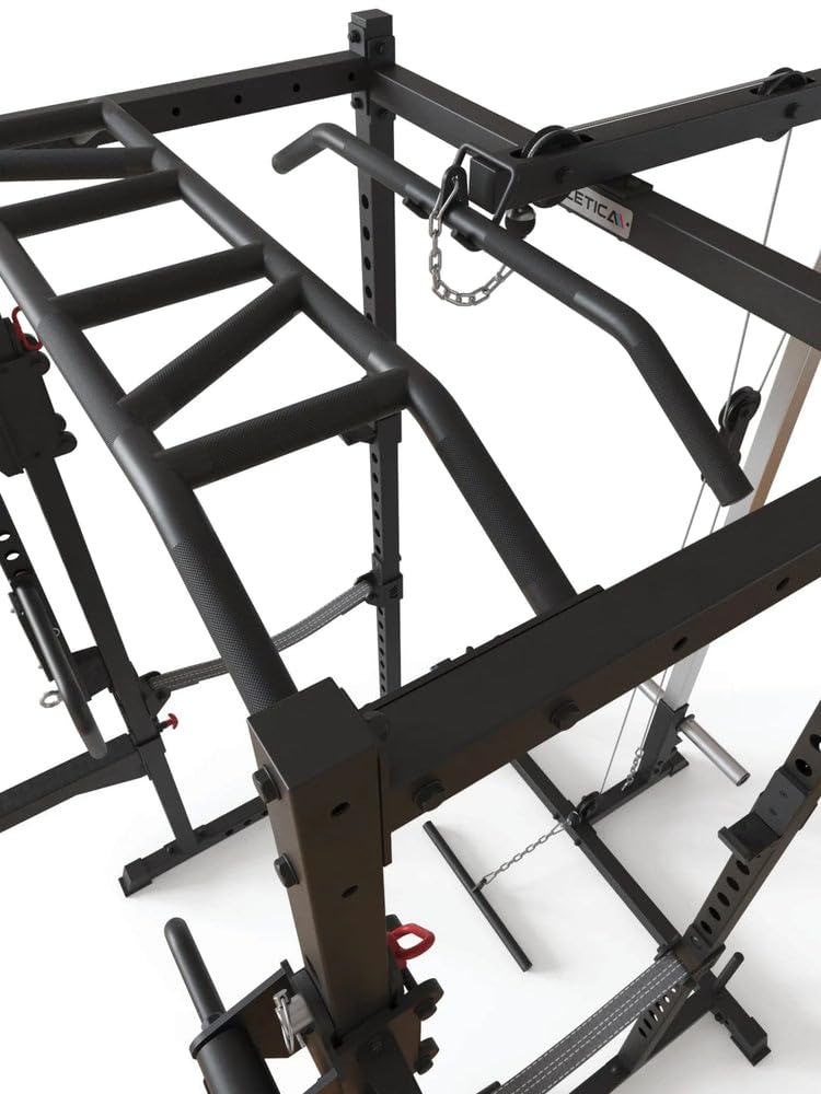 Atletica R5-Boost Power Rack | Squat Rack mit Jammer Arms | in Zwei Höhen verfügbar | Anspruchsvolles Ganzkörpertraining