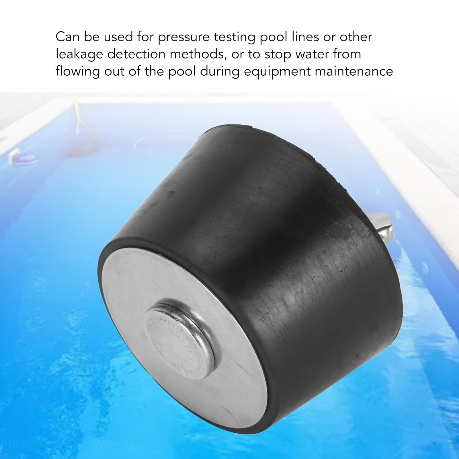 Bouchon D'hivernage de Piscine 2 Pièces en Caoutchouc et Acier Inoxydable, Empêche L'eau de Pénétrer dans les Tuyaux, Polyvalent pour les Tests de Pression, avec Utilisation (45mm)