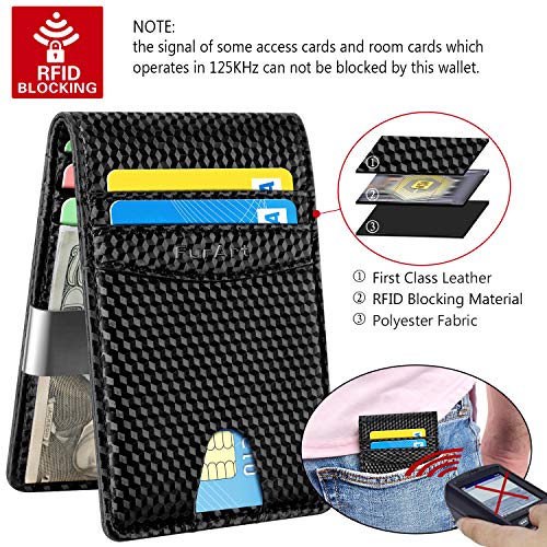 FurArt Bifold Wallet, Genuine Leather Slim Minimalist Wallets with Money Clips, RFID Blocking,Credit Card Holder - Thumbnail 4