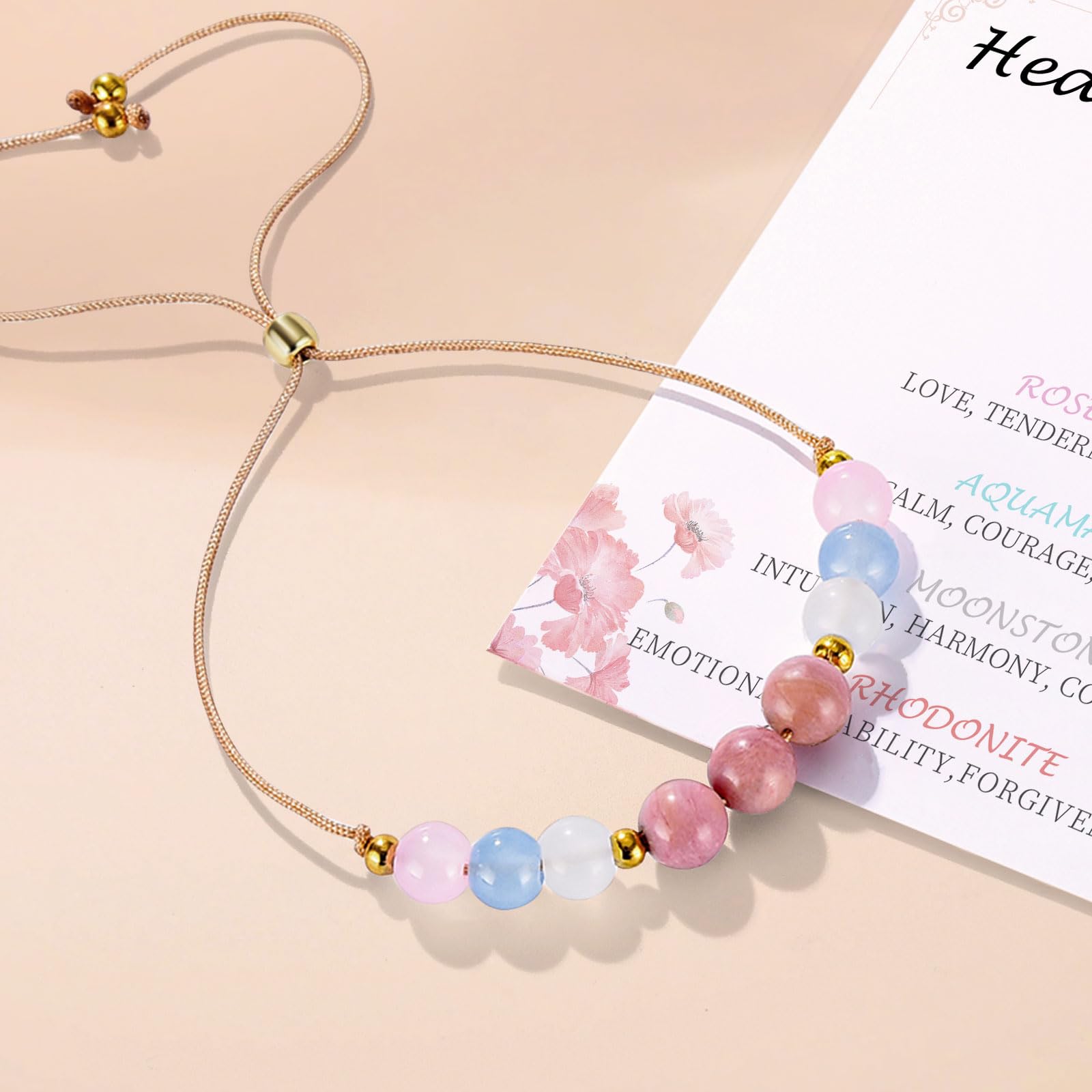 yupoxiu Healthy Pregnancy Gifts Natural Stone Bracelets for Pregnant Women, Pregnancy Gifts for Expecting Mom & First Time Mom, Mothers Day Christmas Jewelry