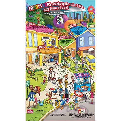 Kellogg's Froot Loops Breakfast Cereal, Fruit Flavored, Breakfast Snacks With Vitamin C, Family Size, Original, 19.4Oz Box (1 Box) #TOP7