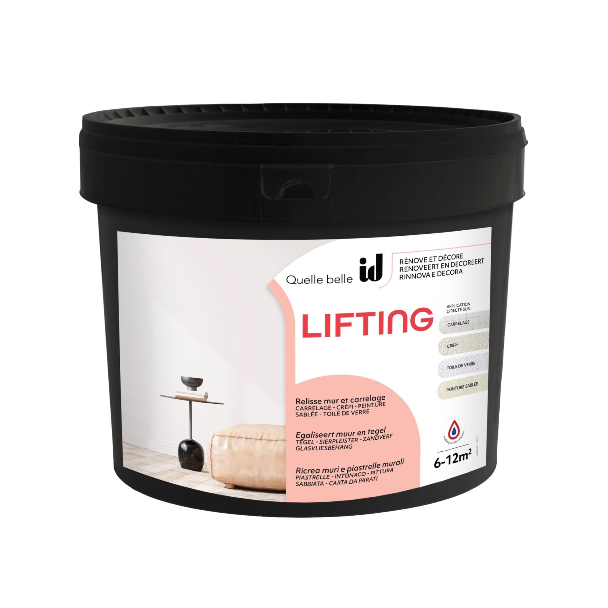 LIFTING MUR & CARRELAGE 12KG COTON - Enduit de rénovation - décoration intérieur - ID Paris