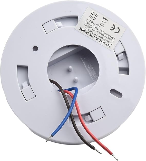 360° PIR Ceiling Motion Sensor Switch, Adjustable 2-7 Min Timer & 3-2000 Lux Day/Night Detection, 110-240V AC Infrared Occupancy Light Controller for Home(220~240V)