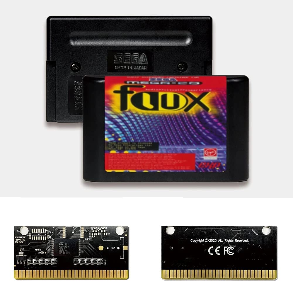 Royal Retro Flux EUR Label Flashkit MD Electroless Gold PCB Card do konsoli do gier wideo Sega Genesis Megadrive (bez regionu)