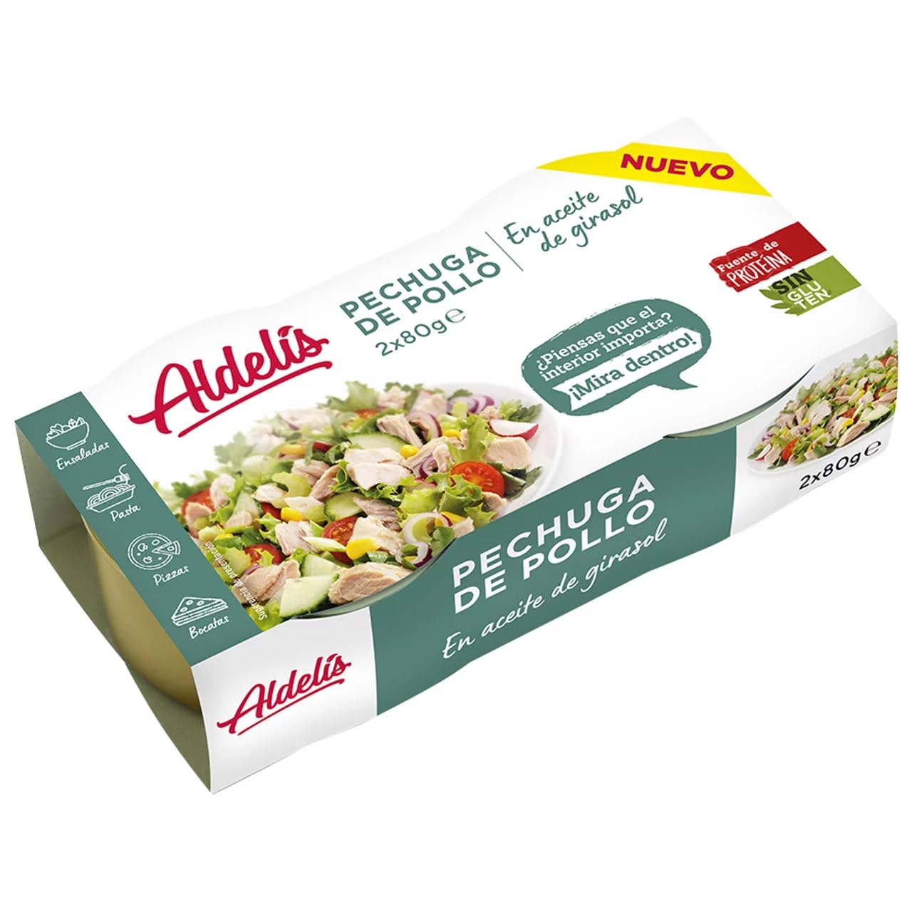 ALDELÍS Hähnchenbrust in Sonnenblumenöl 2 x 80 g 9er Pack