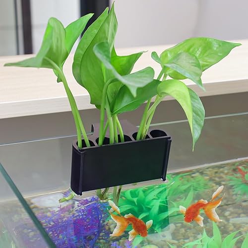 Miniatura 6 de Soporte para plantas de acuario,Sostenedor de plantas de tanque de peces de plástico,Taza colgante de plantador de acuario para plantas vivas de