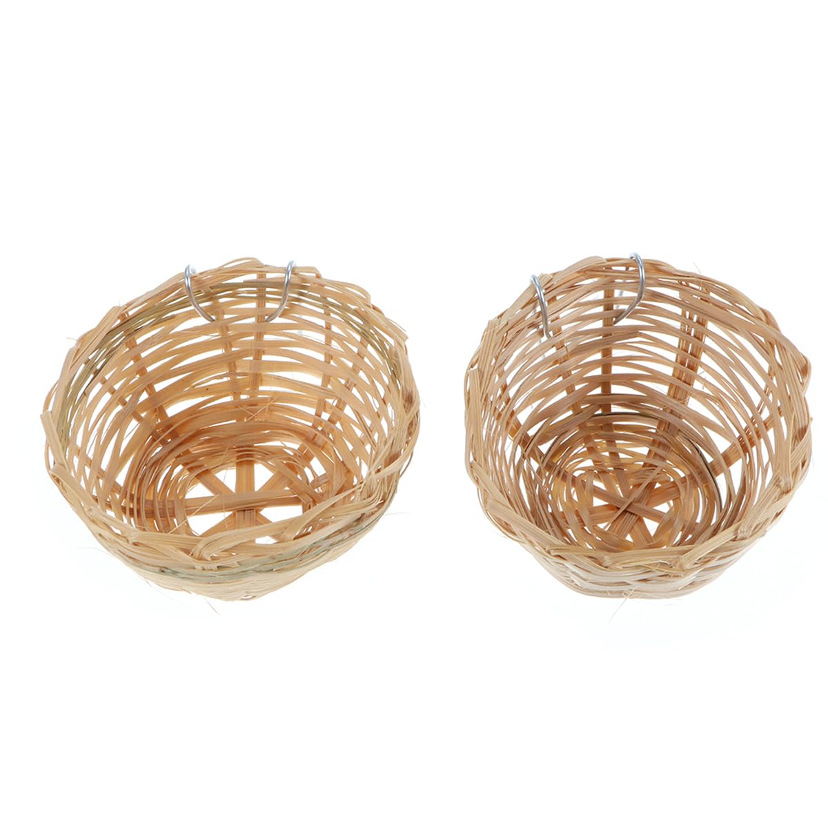 balacoo 2pcs Bird nest Parakeet cage Birds House Bamboo Bird cage Birds nest Finch Bird House Parakeet nest Bird Cages for Parakeets Finch nest Long Tail Wooden Bamboo Bird's Nest