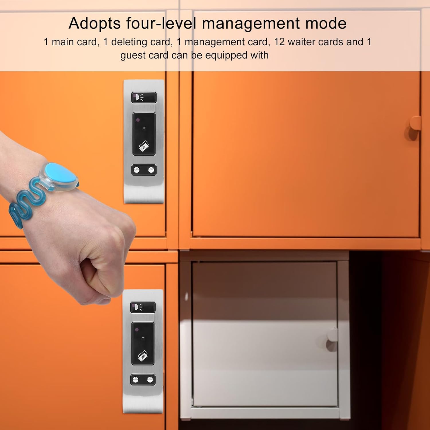 KANASI Electronic Cabinet Lock, smart EM tag Unlock keyless inductive Security Device for Sauna lockers and Storage cabinets