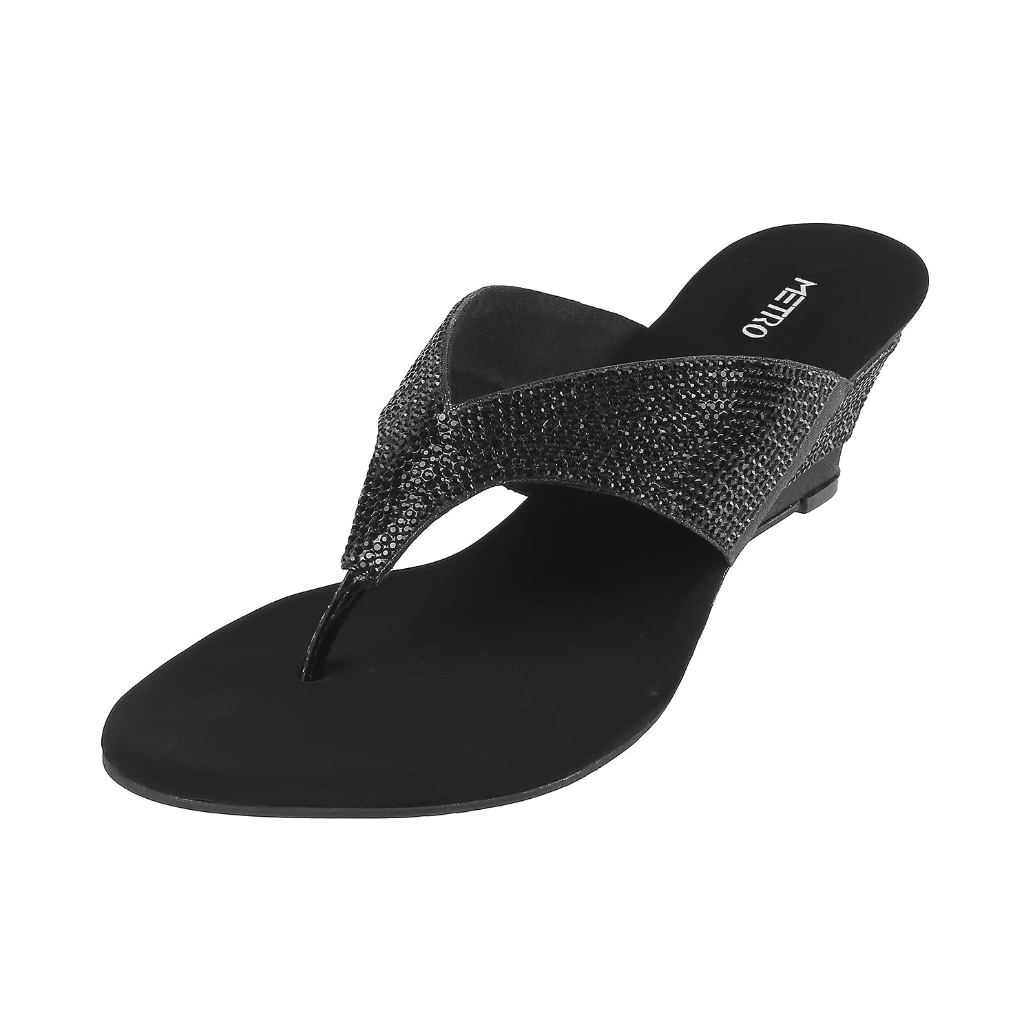 Metro Womens Synthetic Black Slip Ons (Size (4 UK (37 EU)) (B09P47GD9W) Amazon Price History, Amazon Price Tracker