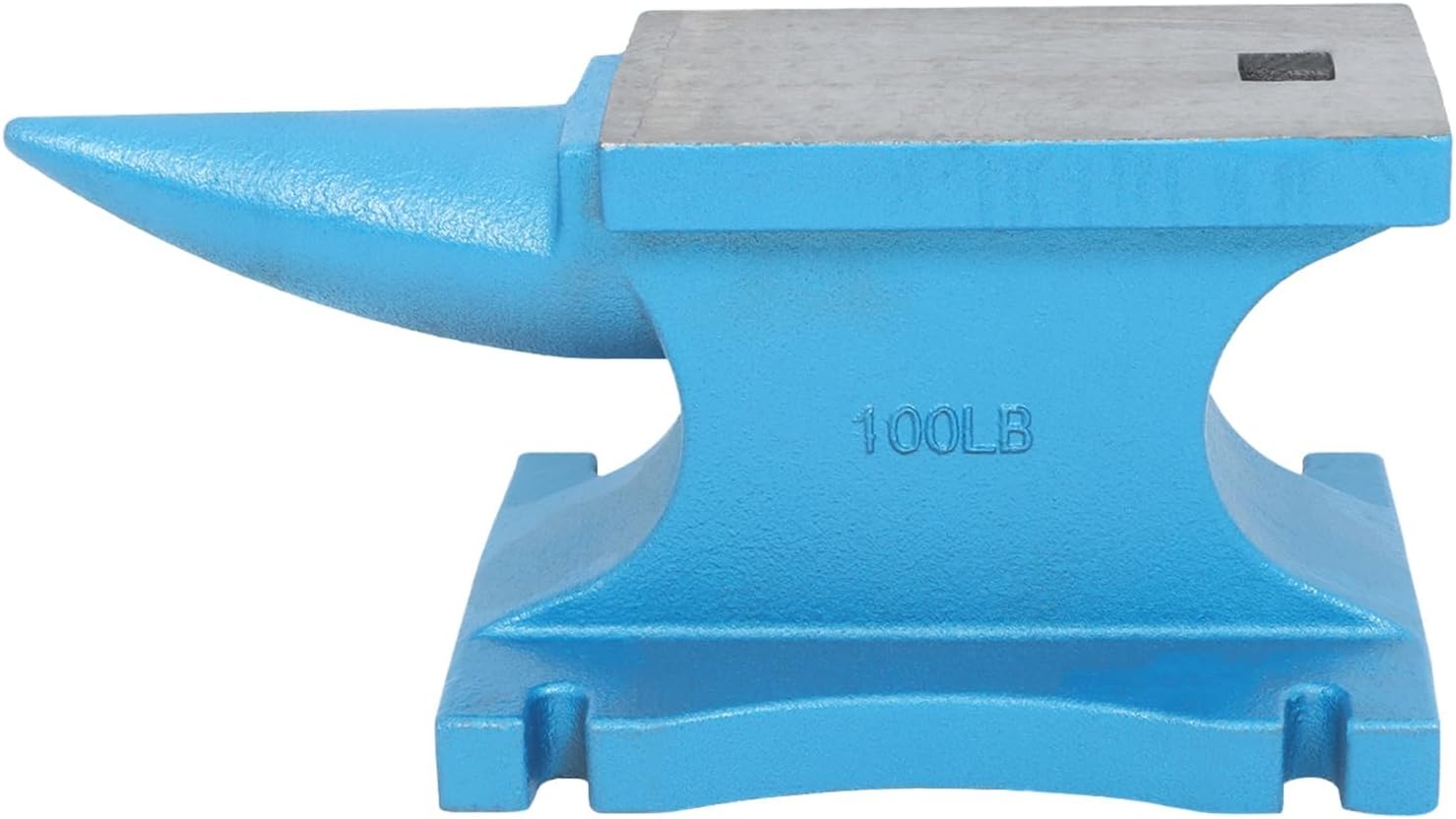 Timunr 99 lbs Single Horn Cast Iron Anvil - Blacksmith Forge Tool with Square Hole for Metal Processing & Jewelry Making