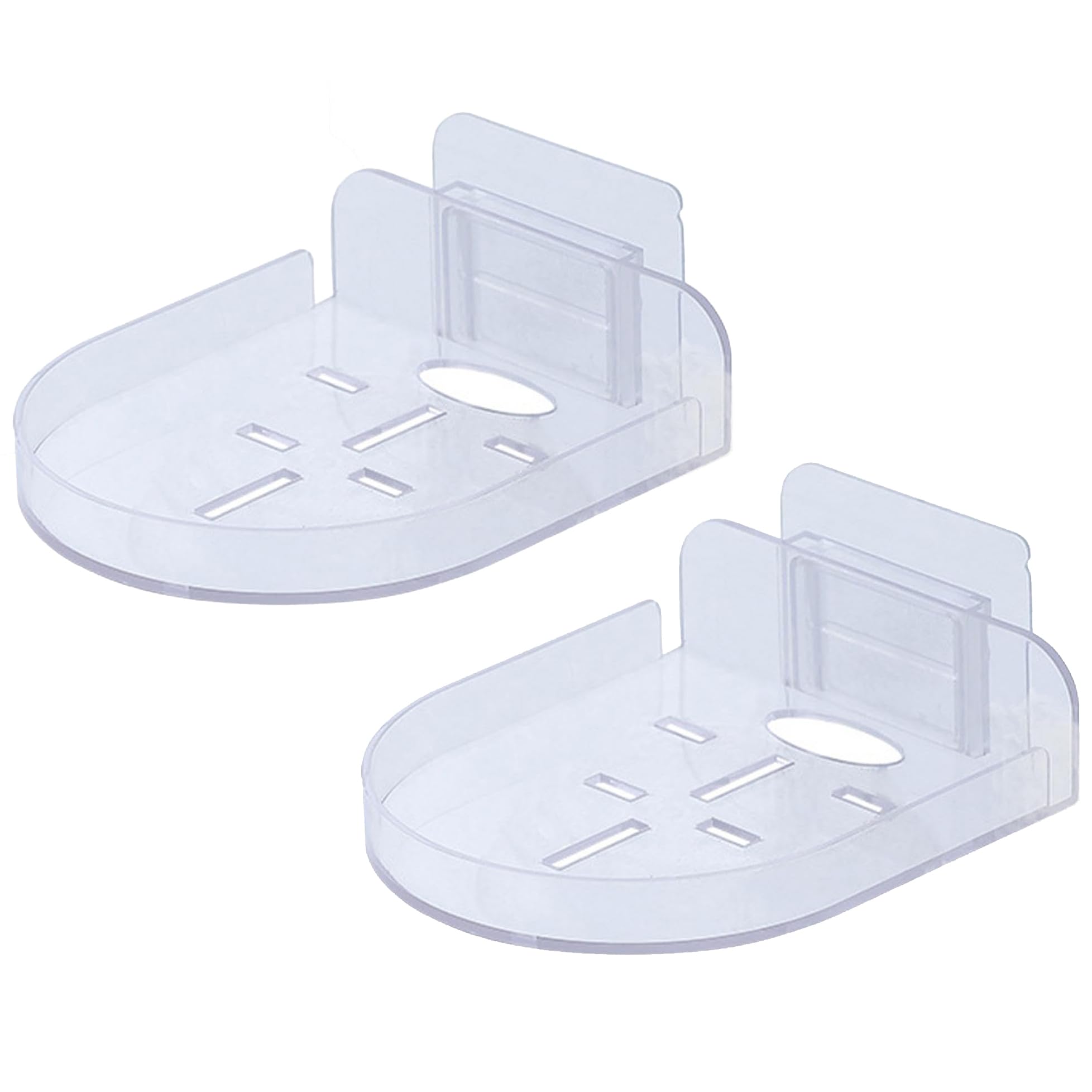 Store2508 Security Camera CCTV Wall Mount Shelf Bracket Holder | Self Adhesive Installation | No Drilling | Baby Monitor Mount (2 Pc Transparent)-image-9