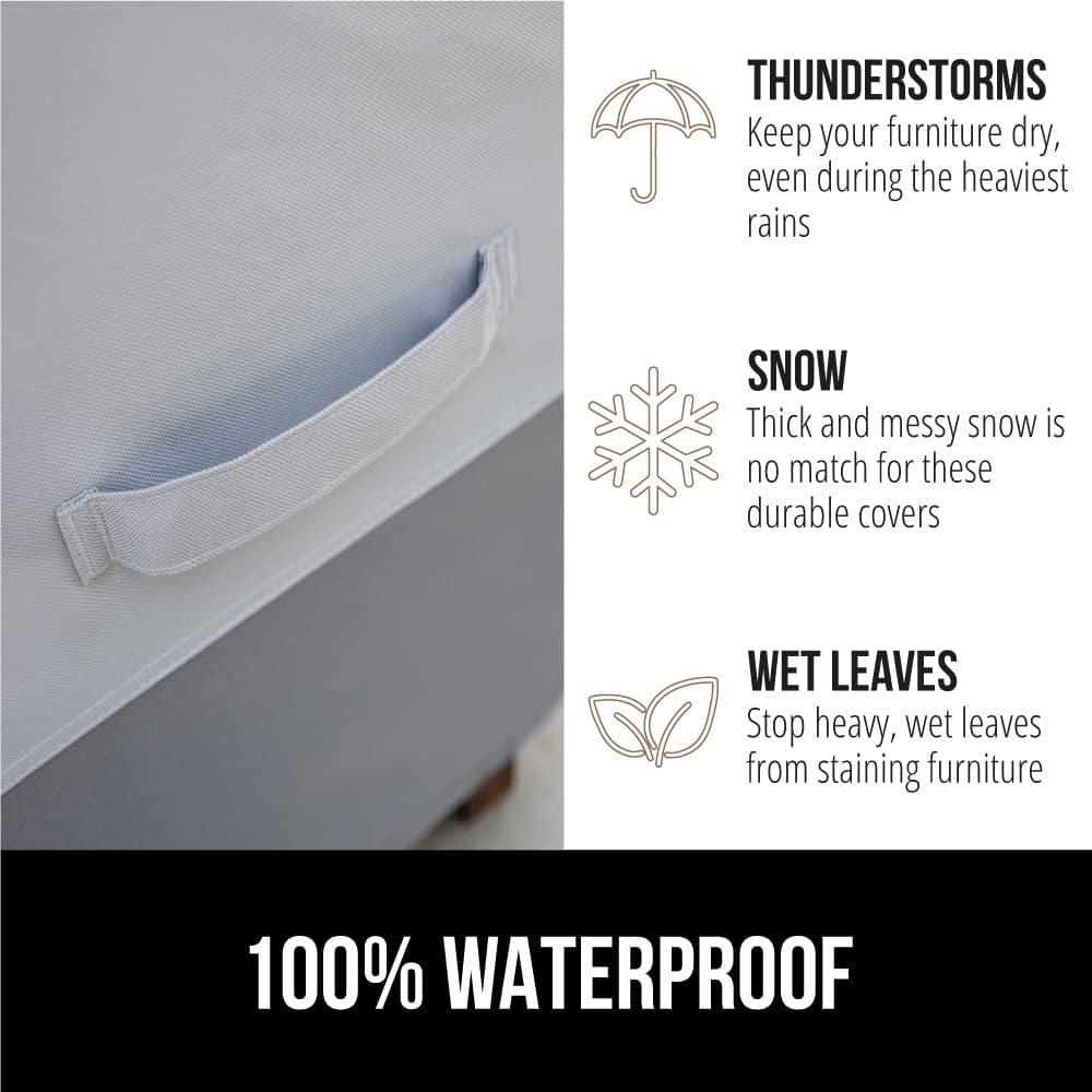 Gorilla Grip Heavy Duty Outdoor Patio Chair Cover, 30 Inch, Waterproof Covers for Outside Furniture, UV Coated, Tear Resistant, Wind Proof, Durable All-Weather, Rain, Thunder, Snow, Adjustable Straps : Patio, Lawn & Garden